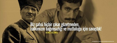 Deniz Gezmiş ve Atatürk facebook kapak fotoğrafı