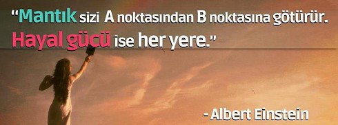 Mantık ve Hayal Gücü - Albert Einstein facebook kapak fotoğrafı
