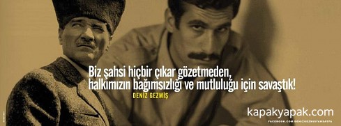Deniz Gezmiş ve Atatürk facebook kapak fotoğrafı